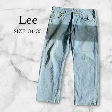 리 Lee 스트레이트 데님 팬츠 캐주얼 빈티지풍 빅 루즈 구제 의류