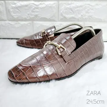 ZARA 악어 엠보싱 비트 로퍼 24.5cm 새상품급