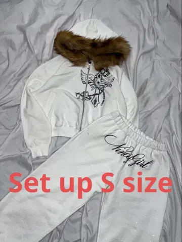 9090 girl Cross Logo glitter 셋업