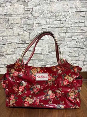 Cath Kidston 꽃무늬 토트백 빨간색