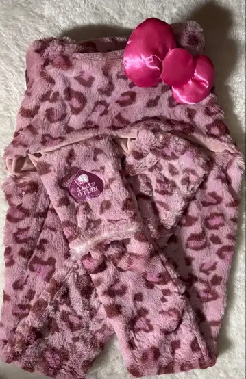 헬로키티 머플러 햇 레오파드 무늬 유니버셜