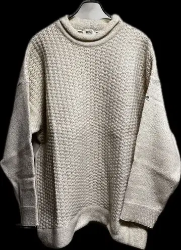 BOSS 아이보리 편직 스웨터