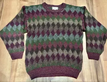 스코틀랜드제 PaulStuart 폴 스튜어트 다이아 무늬 니트 스웨터