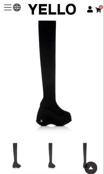 yello TOKYO BLACK PLATFORM LONG BOOTS