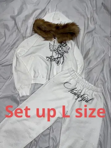 9090 girl Cross Logo glitter 셋업