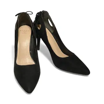 RANDA 란다 스웨이드 느낌 백리본 사이드 오픈 펌프스 24cm