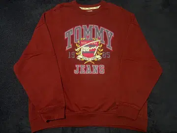 TOMMY JEANS 와인 레드 스웨트 M 사이즈