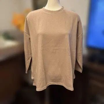 카멜 5부 소매 상의 3L