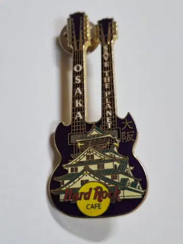 하드 록 카페 기타 보라색 오사카 오사카 성 핀 배지
