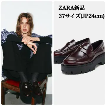 ZARA 페니 스트랩 플랫폼 모카신 37(JP 24cm) 새상품