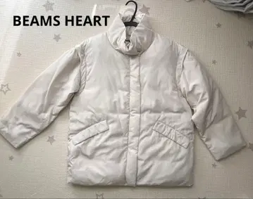 [ BEAMS HEART ] 2way 다운 자켓 화이트