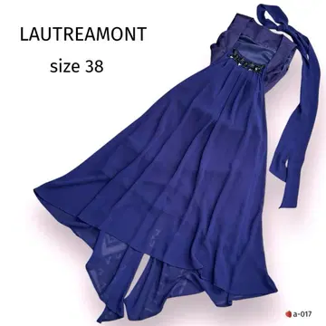 [ 새상품급 ] LAUTREAMONT 파티 드레스 블루 비쥬 스톨 포함