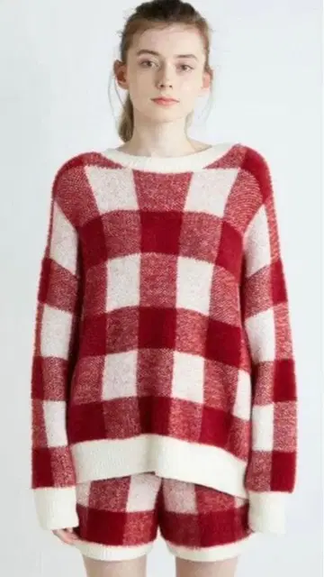 젤라피케 룸웨어 셋업 니트/숏팬츠