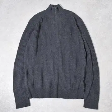 00s Calvin Klein Jeans 하프 지퍼 리브 니트 XL