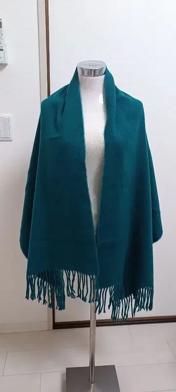 터콰이즈 프린지 숄