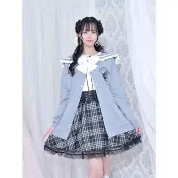 NOEMIE 노에미 리본 포함 세일러 쭈리 블루종