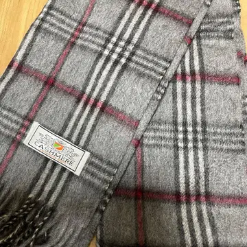 캐시미어 100% 노바 체크 패턴 머플러 그레이