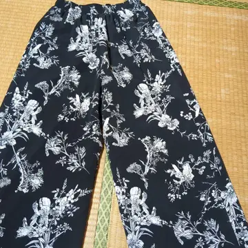 PASSIONE 플라워 프린트 와이드 팬츠