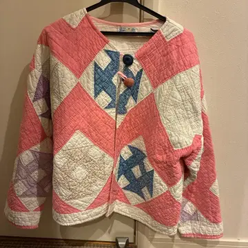 빈티지 bode풍 기하학 패턴 퀼팅 자켓