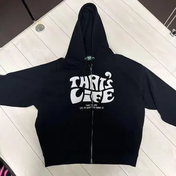 THAT'S LIFE 집업 후드티 블랙