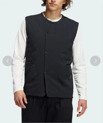 아디다스 골프 아디크로스 솜 베스트 앞면 포켓 부착 L 블랙