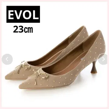 EVOL 스터드 골드 리본 펌프스 BX23816