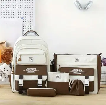 Lanshitya 백팩 화이트/브라운