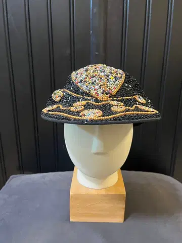 빈티지 스팽글 x 비즈 핸드메이드 캡