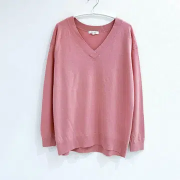 [ 컨디션 최상 ] PLST 플라스테 울 V넥 니트 핑크