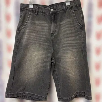 블랙 데님 숏팬츠