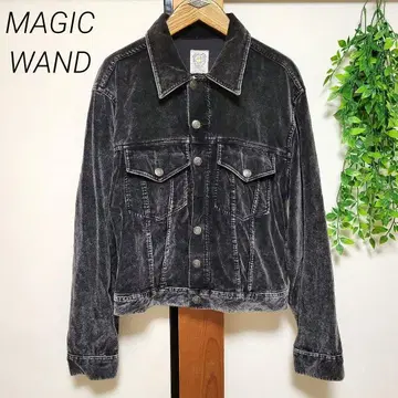 MAGIC WAND 매직 와드 벨로아 자켓 데님풍 구제 의류