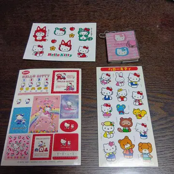 SANRIO 헬로키티 미니 메모와 씰 세트