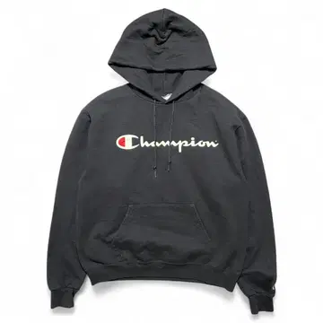 USA 구제 의류 챔피온 맨투맨 후드티 로고 프린트 블랙