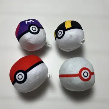 포켓몬 볼 봉제 인형 4개 세트