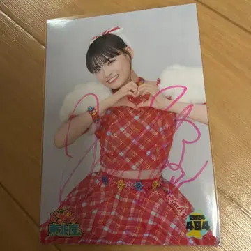 이기가리 도호쿠산 다테 하나아야 친필 사인 브로마이드 뒷코멘트 있음