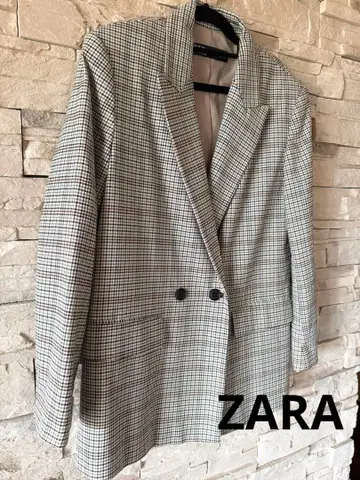 ZARA 체크 무늬 테일러드 자켓 자라