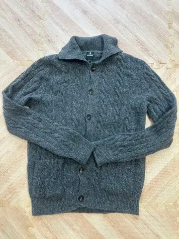 andrea fenzi 케이블 짜임 니트 그레이