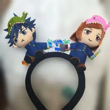 주술회전 USJ 플러시 인형 머리띠 후시구로 메구미 & 쿠기사키 노바라