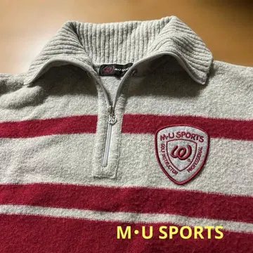 미에코 우에사코 M-U SPORTS 스웨터 하프 지퍼