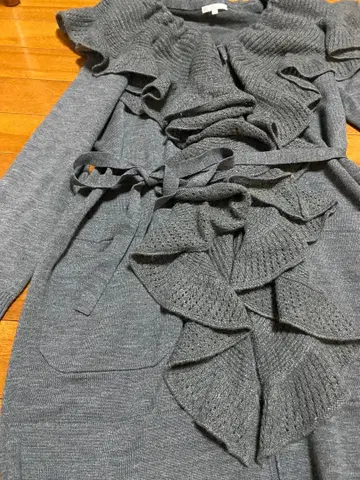 투 비 시크 니트 롱 가디건 자켓 럭셔리 프릴 II 사이즈 L