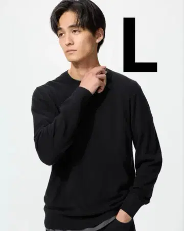 남성용 2025년 신상 UNIQLO 캐시미어 크루넥 스웨터 블랙