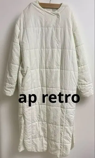 최종 가격 인하 ap retro 화이트 퀼팅 롱 코트