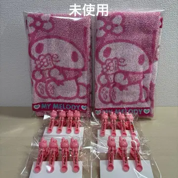 마이멜로디 타월 빨래집게 미사용 새상품