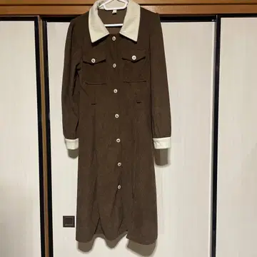 브라운 롱 원피스 / 코듀로이풍 / 노브랜드 / 깔끔한 / 동창회