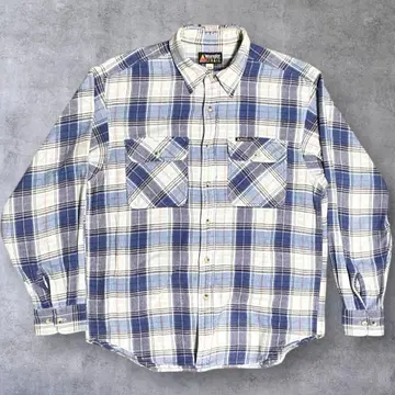 90s 호배색 Wrangler TRAIL 플란넬 셔츠 M