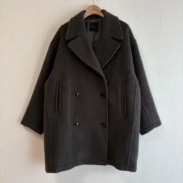 Spick & Span 스픽 앤 스팬 미들 샤기 코트 그레이