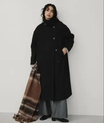 앤트마리스 aunt maries 롱 코트 블랙 블랙