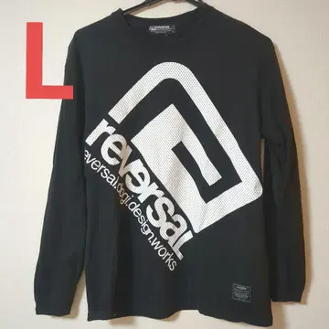 reversal 블랙 L 사이즈 티셔츠 롱 티셔츠
