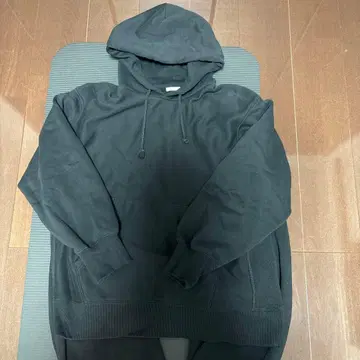 GU 헤비 웨이트 블랙 Black 셋업 후드티 팬츠