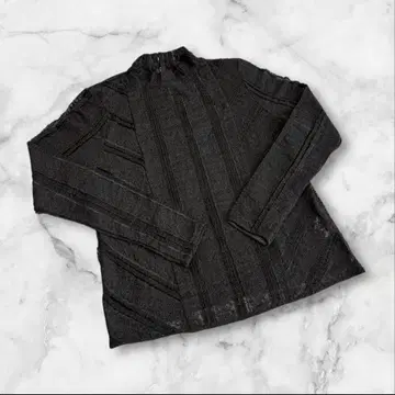 로이스크레용 긴팔 티셔츠 블라우스 블랙 M 사이즈 레이스